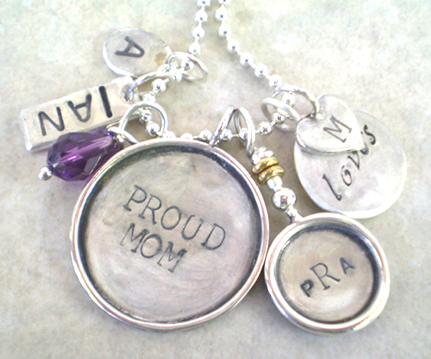 Proud Mom 7 Charm Cluster
